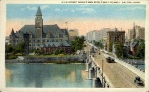 Main Street Bridge and Steele High School - Dayton, Ohio