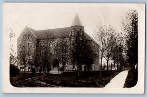 Madison South Dakota SD Postcard RPPC Photo State School Campus Building 1910