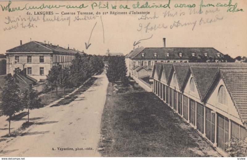 LANGRES, France, 1900-10s; Caserne Turenne