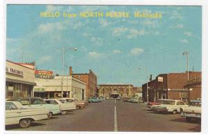 Street Scene Cars North Platte Nebraska postcard