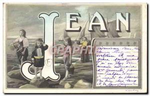 Old Postcard Fancy Surname Jean Boat