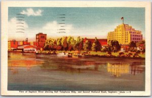 1951 Saginaw River Bell Telephone 2nd National Park Michigan MI Posted Postcard