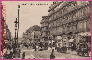 ak1857 - France - VINTAGE POSTCARD - Marseille, Noailles Street TRAM