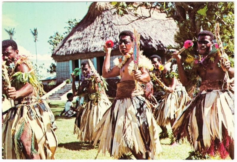 Fiji Viseisei Tui Vuda Ceremony Postcard 1970s