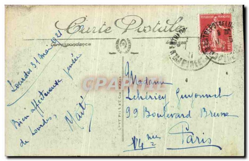 Old Postcard Lourdes Lake