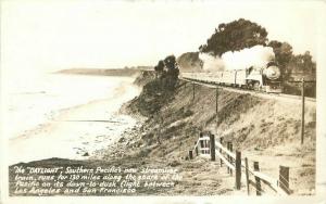 Daylight Southern Streamline Train 1946 Railroad RPPC Photo Postcard 3241