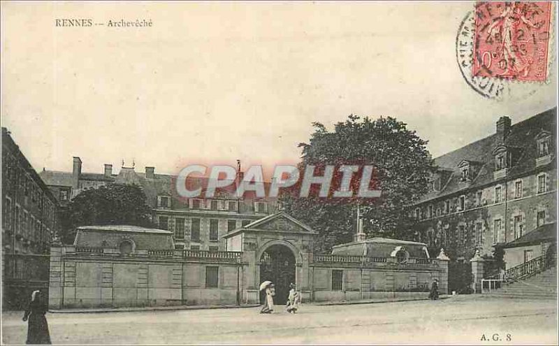 Postcard Old Rennes ARCHDIOCESE