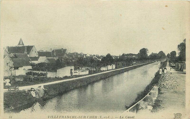 France C-1910 Villa France Sur Cher Canal #64 Postcard 22-5224