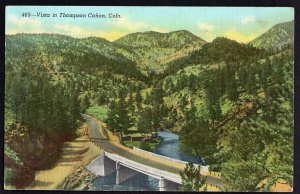 Colorado Vista in Thompson Canon Rocky Mountains - pm1947 - LINEN