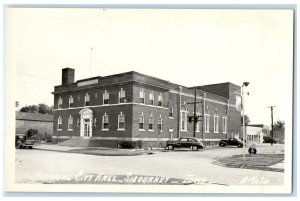 c1930's Memorial City Hall Cars Sigourney Iowa IA RPPC Photo Vintage Postcard