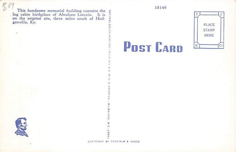 Abraham Lincoln Memorial Old KY Hodgenville KY United States