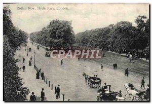 Old Postcard Rotten Row London Hyde Park