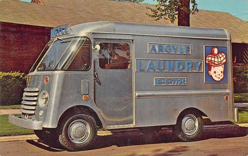 Chicago IL Argyle Laundry Delivery Truck Postcard