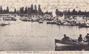 TORONTO, Ontario, Canada, PU-1906; Water Scene Near Island, Row Boats