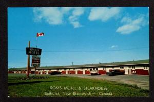 NB Ron's Motel Restaurant Bathurst New Brunswick Canada Postcard Carte Postale