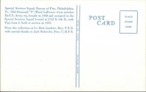 Philadelphia PA Fire Department Engine 1960s-70s Vintage PFD Postcard #4