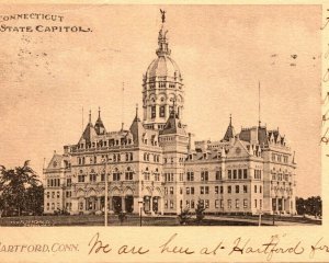 State Capitol, Hartford, Connecticut, Postcard, the Albertype Company