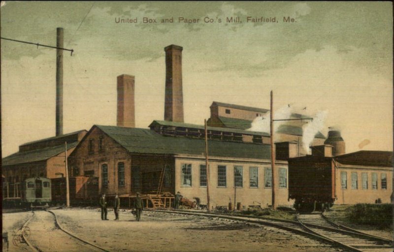 Fairfield ME United Box & Paper Co c1910 Postcard