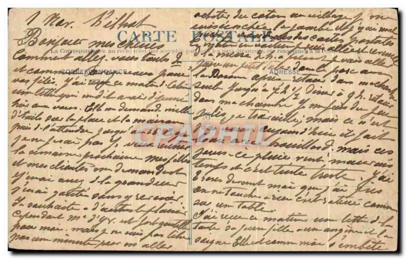 Old Postcard Mazeres near Langon Chateau Roquetaillade