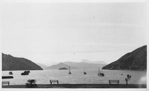 Real Photo Sail Boat Writing on back, missing stamp 