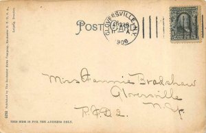 SACANDAGA PARK, New York~NY   PARK ENTRANCE GATES & DRIVE  1906 UDB Postcard