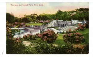 NY - New York City. Central Park, Terraces (crease)