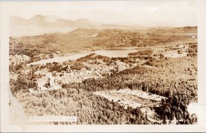 Cranberry Lake BC British Columbia Aerial View Unused RPPC Postcard E79 *as is