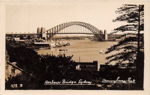 J43/ Australia Foreign Postcard c1940s Sydney Harbour Bridge Boats 174