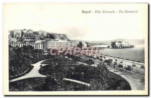 Postcard Old Naples Villa Comunale Via Caracciolo