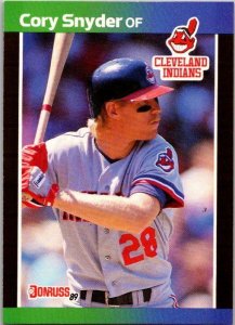 1989 Donruss Baseball Card Cory Snyder Cleveland Indians sk9133