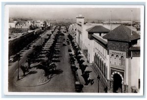 1939 City Harbor View Casablanca Morocco Africa RPPC Photo Posted Postcard 