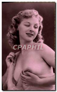 Postcard Old erotic Nude Woman