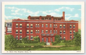 Barre Vermont~Panorama Front of Barre City Hospital~Vintage Postcard