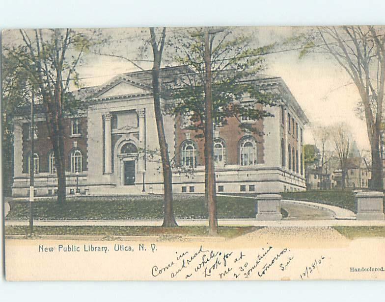 Pre-1907 LIBRARY Utica New York NY A3238