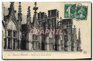 Old Postcard Chateau D'Amboise Facade of the Loire skylights