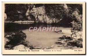 Old Postcard Fontaine De Vaucluse Birth of the Source
