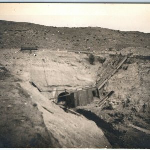 c1910 Mine Entry? Tunnel RPPC Real Photo Occupational Work Site Postcard A36