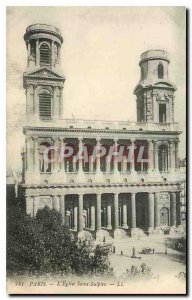 Old Postcard Paris Saint Sulpice Church