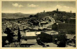 israel palestine, BETHLEHEM, Town under Snow, Shepherd's Field (1920s) Postcard