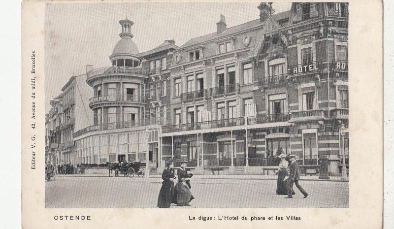 BF32074 ostende la digue l hotel du phare et les villas belgium front/back image