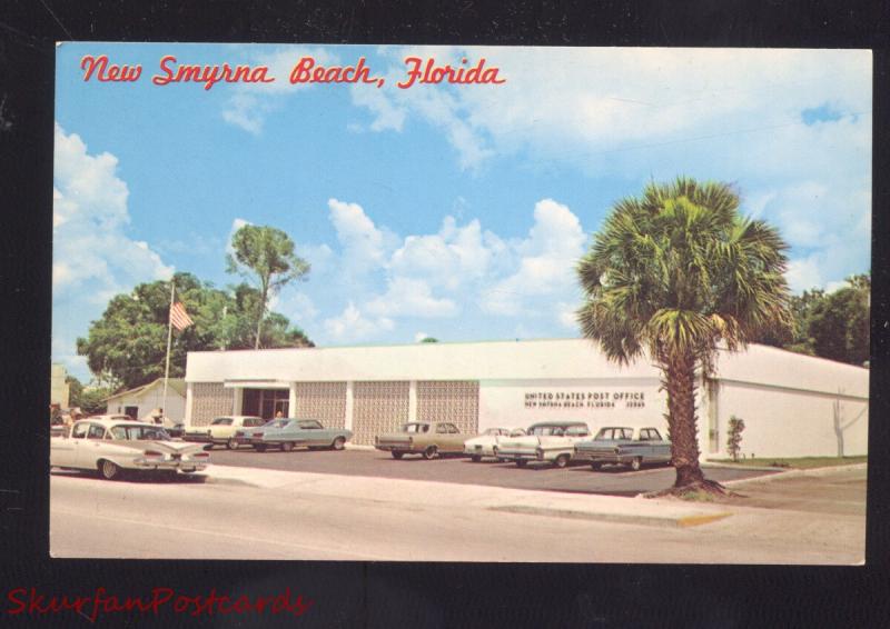 NEW SMYRNA BEACH FLORIDA U.S. POST OFFICE 1960's CARS 