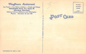 Aberdeen Maryland Mayflower Restaurant Multiview Antique Postcard K78656