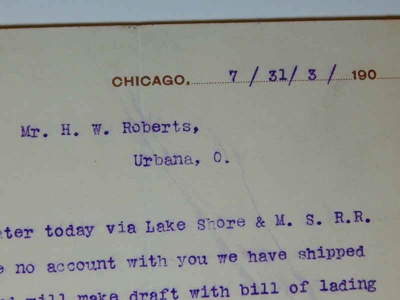 1903 INSTANTANEOUS WATER HEATING CO Inquiry CHICAGO Letterhead