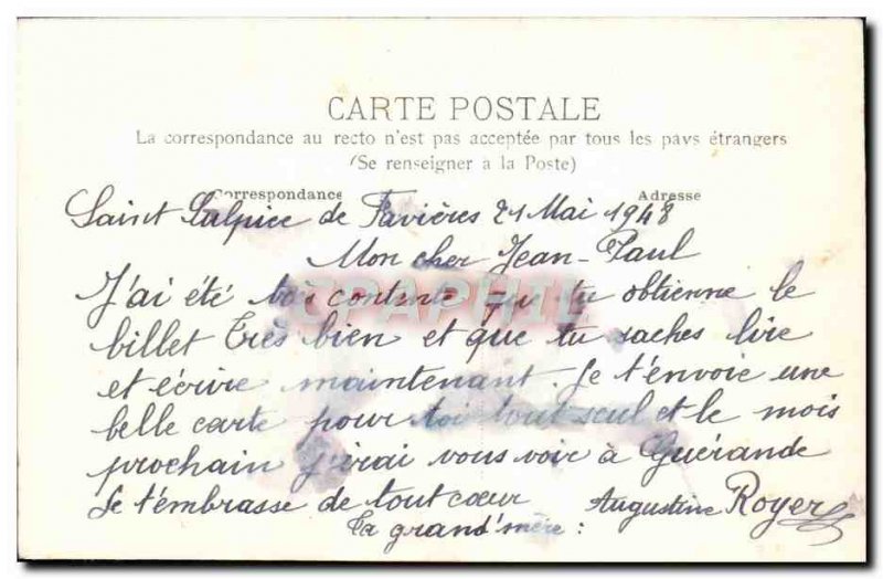 Old Postcard Chateau Fontenay-l?s-Briis