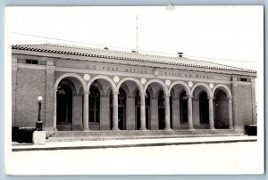 Brownwood Texas TX Postcard RPPC Photo US Post Office Building c1940's Vintage