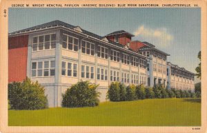 Charlottesville Virginia Wright Memorial Pavilion Masonic Bldg Postcard AA46201