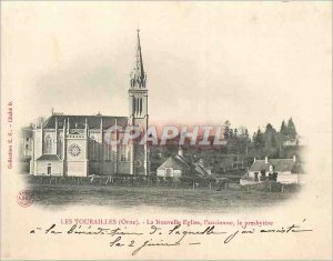 Old Postcard Les Tourailles (Orne) New Church The old presbytery the