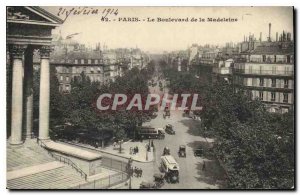 Postcard Old Paris the Boulevard de la Madeleine