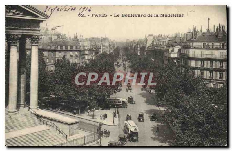 Postcard Old Paris the Boulevard de la Madeleine