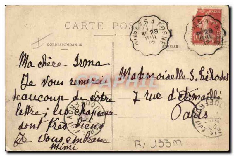 Old Postcard Bourges Cathedral Facade North